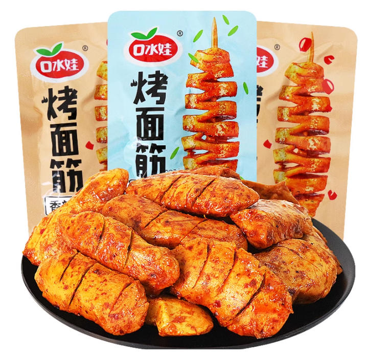 口水娃烤面筋素肉豆腐干30包